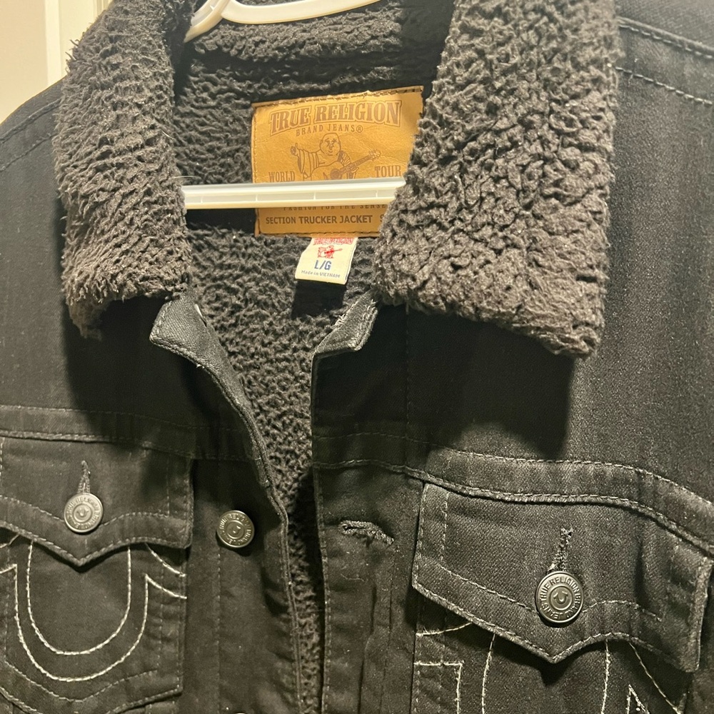 True Religion Black Denim Jacket